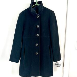 Black Roxy Wool Pea Coat
